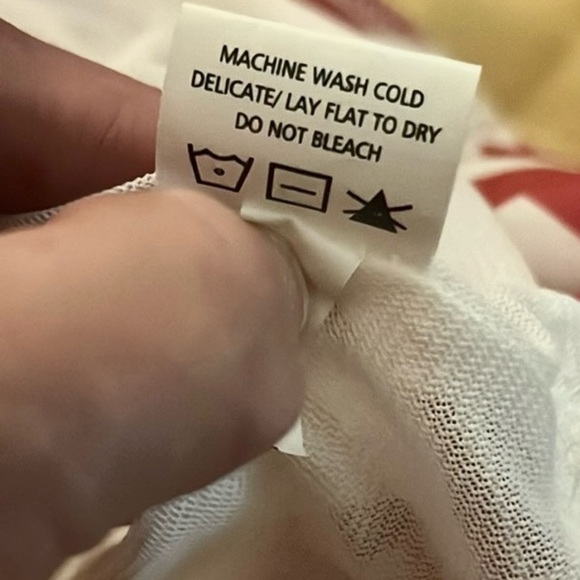 Mud Pie,Red & Yellow, Garnet & Gold Lightweight Chevron Dress, EUC, Size Large - Picture 6 of 10